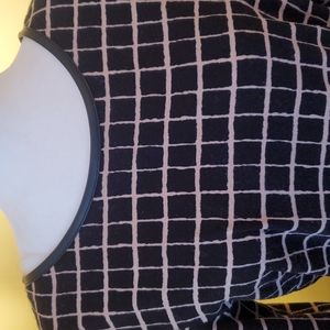 CONNECTED APPAREL DRESS, size 10, brown/tan print, belted, pullover, excellent.